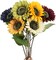 6Pcs Artificial Sunflower Flowers Long Stem Silk Sunflowers Bouquet, Realistic Fake Yellow Flower Arrangements for Wedding Bridal Bouquet, Home, Outdoor, Party and Vase Centerpiece Decor